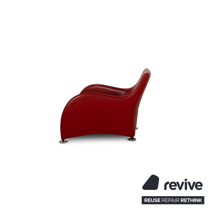 Montis Loge Leder Sessel Rot