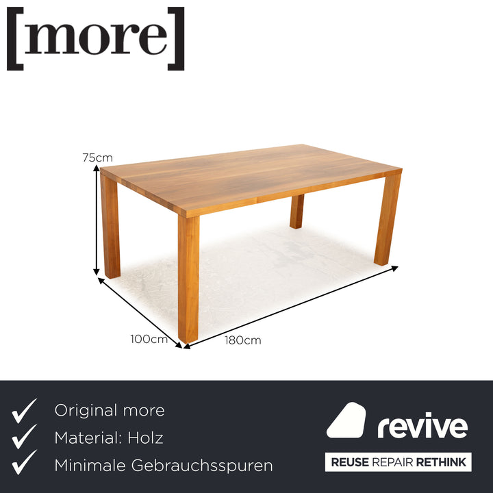 more Statino wood dining table walnut brown 180 x 75 x 100cm