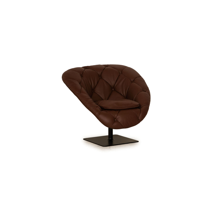 Moroso Bohemian Leather Armchair Brown