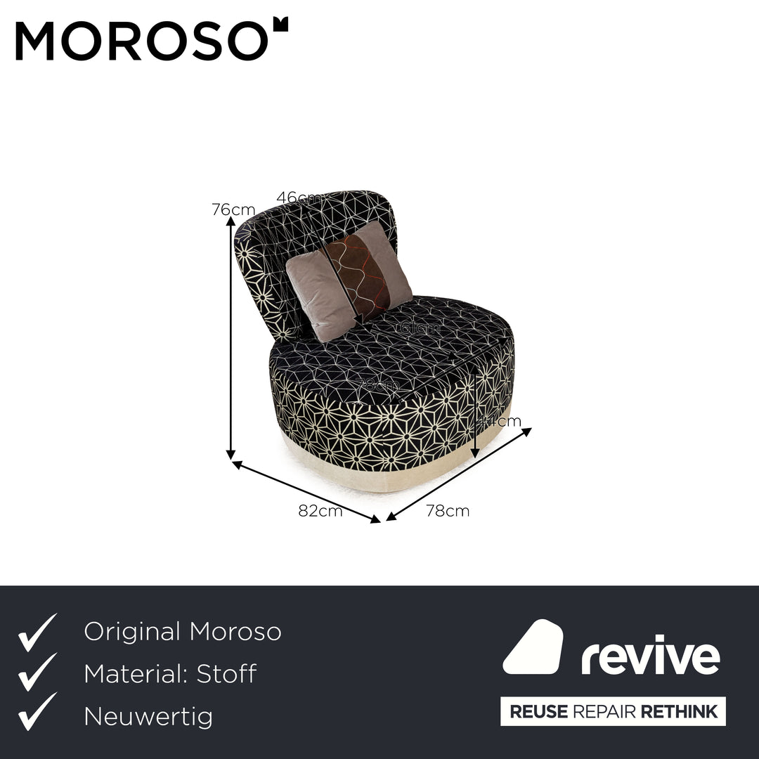 Moroso Juju Sushi Edition Stoff Sessel Blau Creme