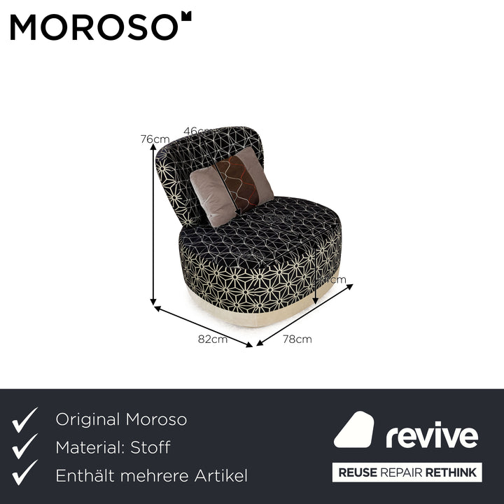 Moroso Juju Sushi Edition Stoff Sessel Garnitur Grün Blau Creme