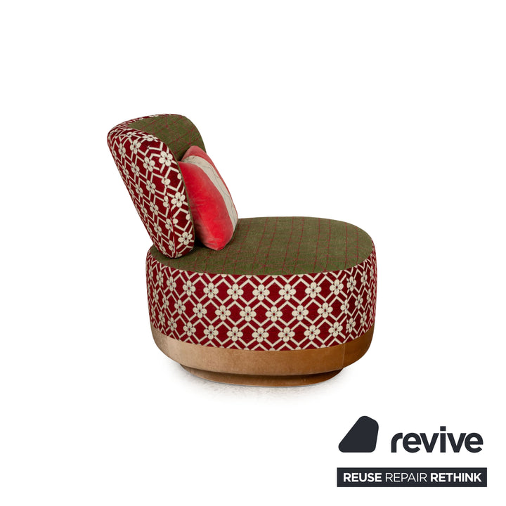 Moroso Juju Sushi Edition Fabric Armchair Green Red