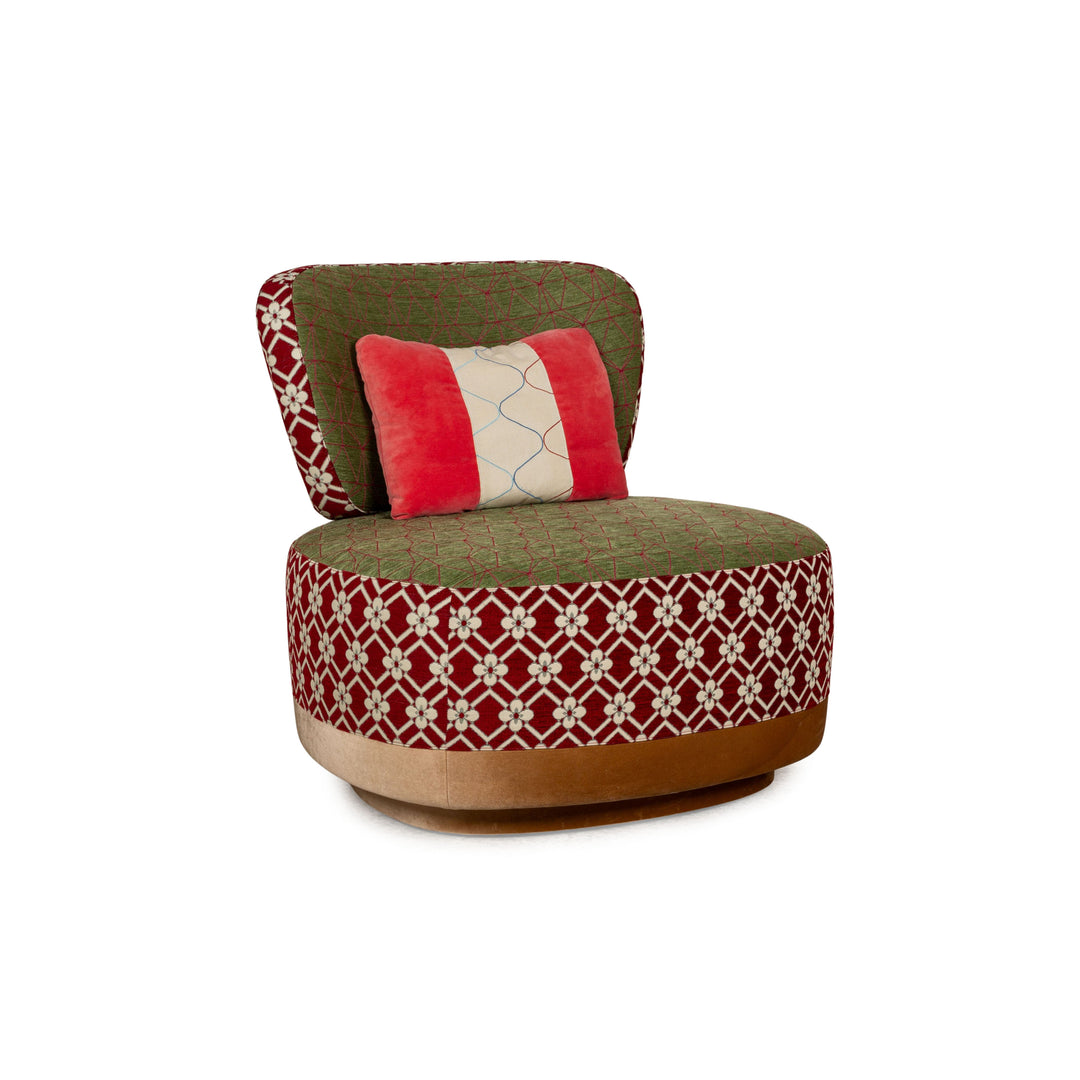 Moroso Juju Sushi Edition Fabric Armchair Green Red