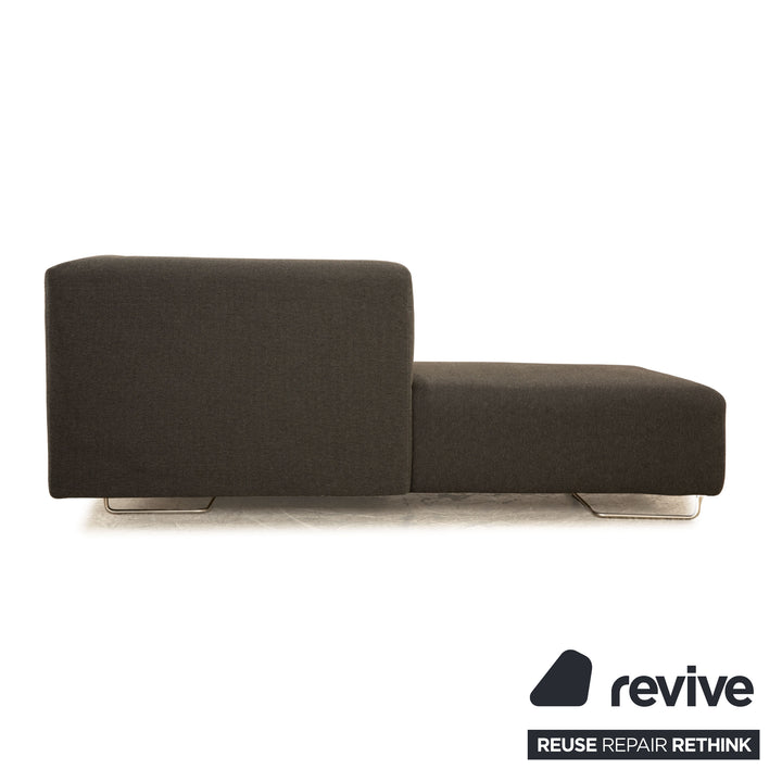 Moroso Lowland Fabric Corner Sofa Dark Gray Recamiere Left Sofa Couch