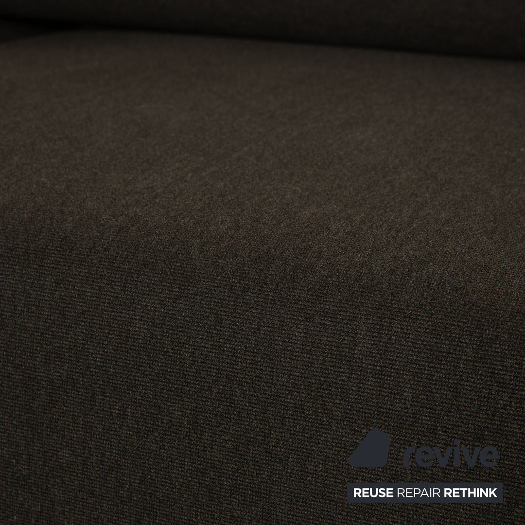 Moroso Lowland Fabric Corner Sofa Dark Gray Recamiere Left Sofa Couch