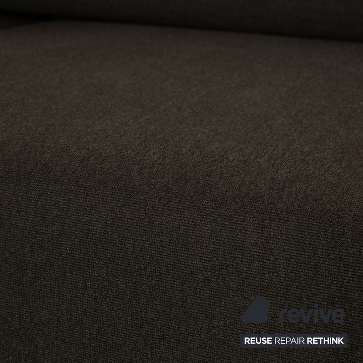 Moroso Lowland Fabric Corner Sofa Dark Gray Recamiere Left Sofa Couch