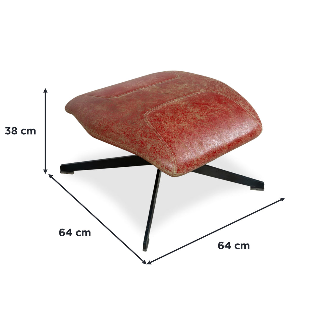 Moroso Take A Line For A Walk 389 Leder Sessel Rot inkl. Hocker von Alfredo Häberli