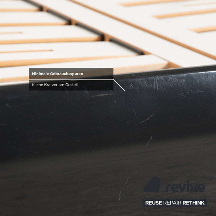 Musterring Doppelbett Metall mit Lattenrost schwarz gold