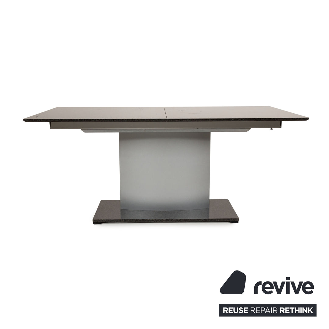 Musterring Genoa Black Stone Dining Table Natural Stone