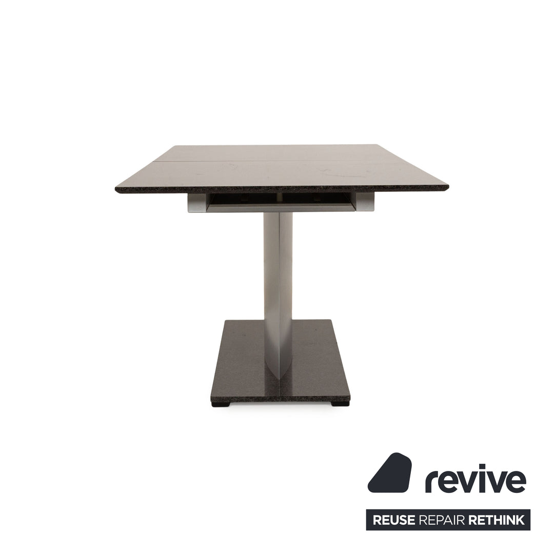 Musterring Genoa Black Stone Dining Table Natural Stone