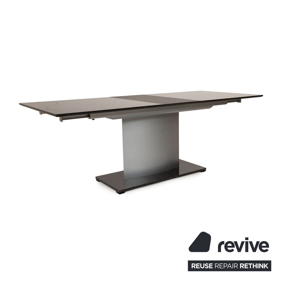 Musterring Genoa Black Stone Dining Table Natural Stone