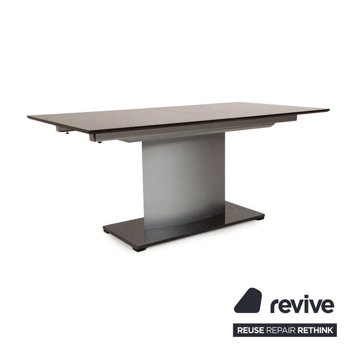 Musterring Genoa Black Stone Dining Table Natural Stone