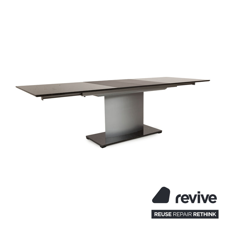 Musterring Genoa Black Stone Dining Table Natural Stone