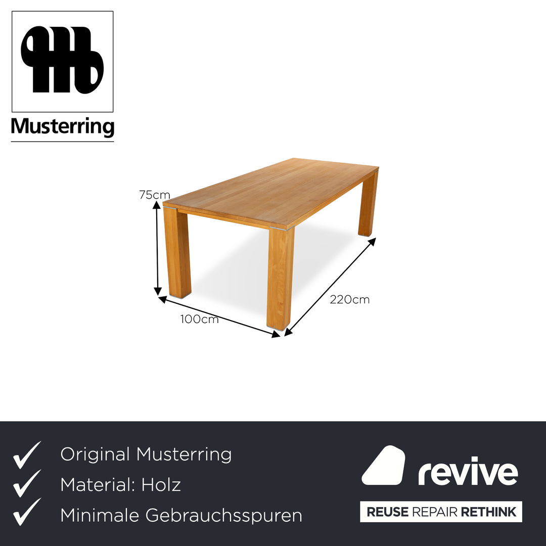 Musterring Holz Esstisch Braun 220 x 100 x 75 cm