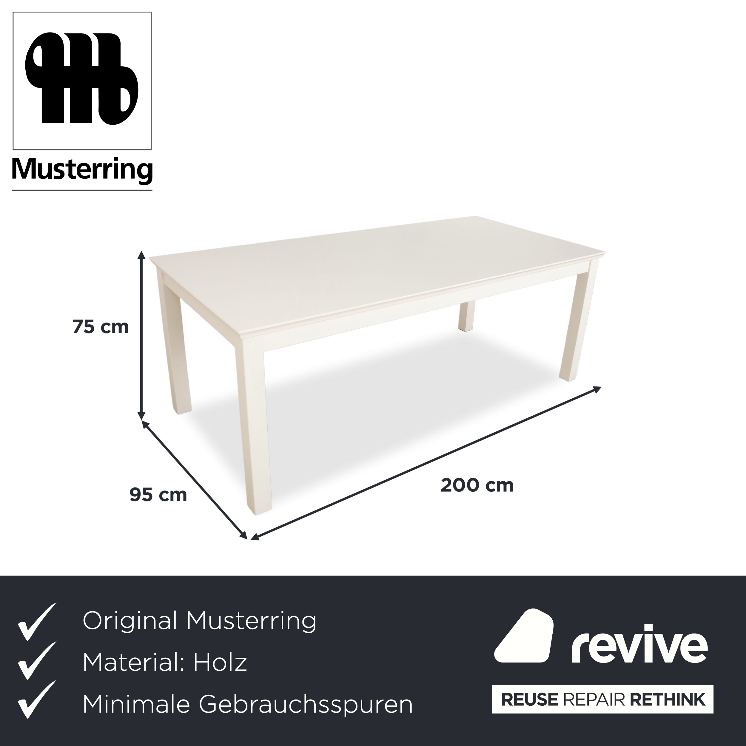 Musterring Holz Esstisch Creme Beige Esszimmer
