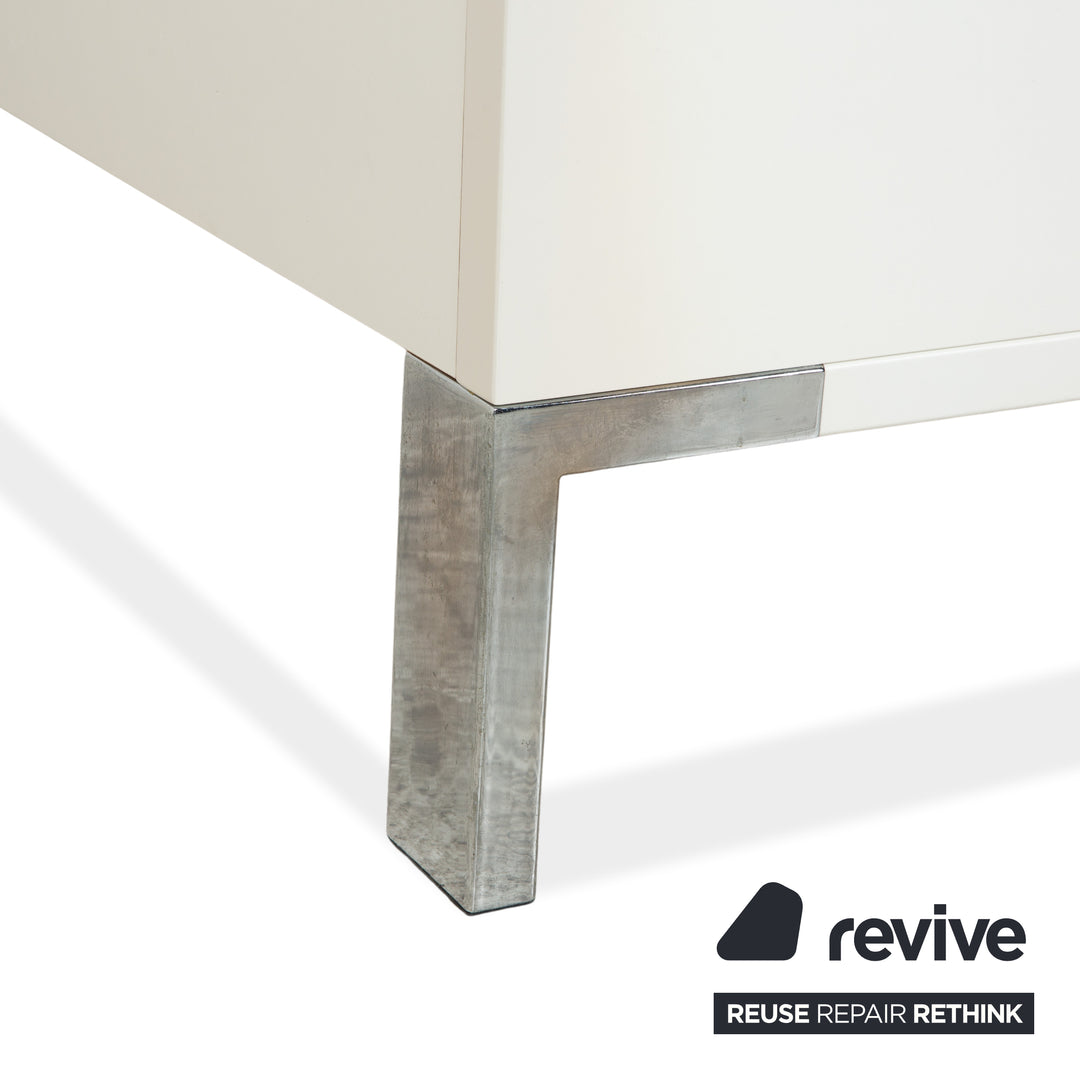 Lit en bois et cuir beige