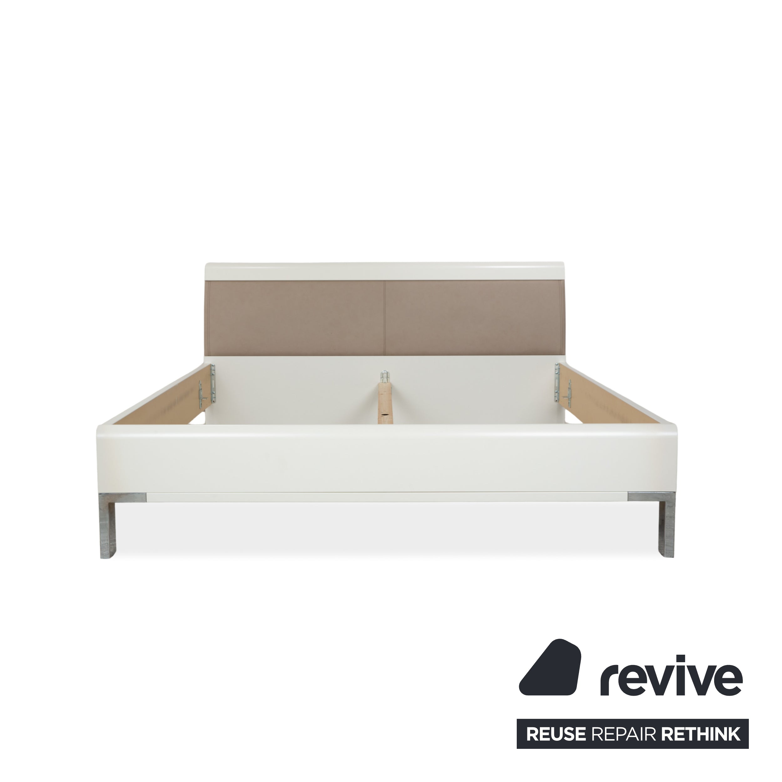 Musterring Holz Leder Bett Beige 180x200