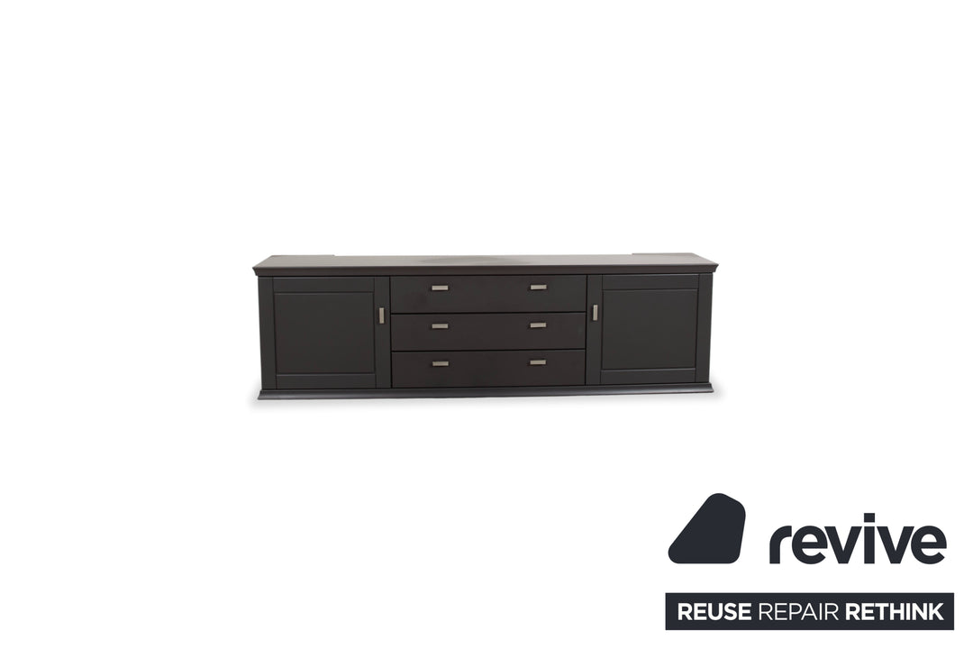 Musterring Holz Sideboard Schwarz Anthrazit 214 x 63 cm