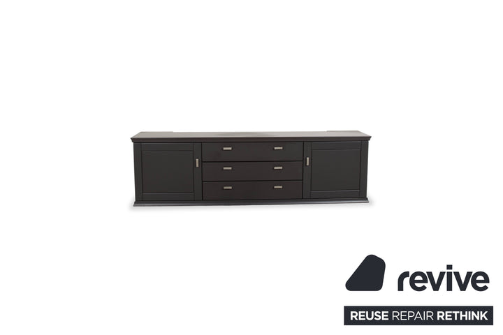 Musterring Holz Sideboard Schwarz Anthrazit 214 x 63 cm