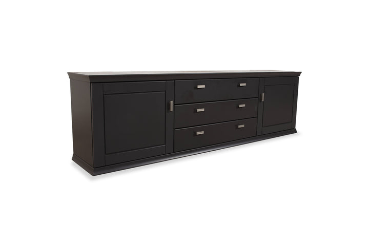 Musterring Holz Sideboard Schwarz Anthrazit 214 x 63 cm
