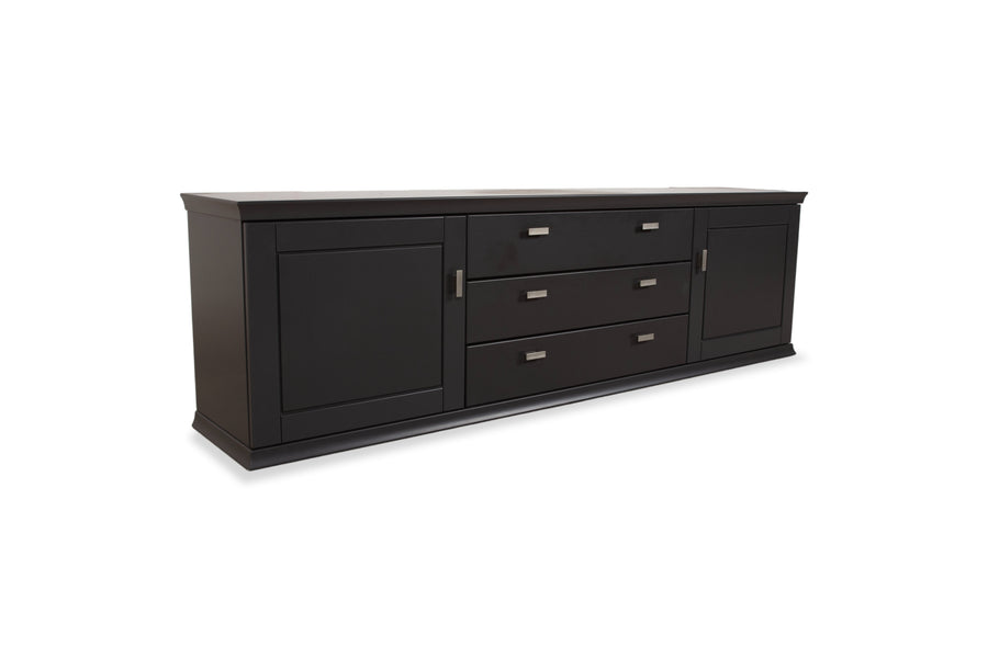 Musterring Holz Sideboard Schwarz Anthrazit 214 x 63 cm