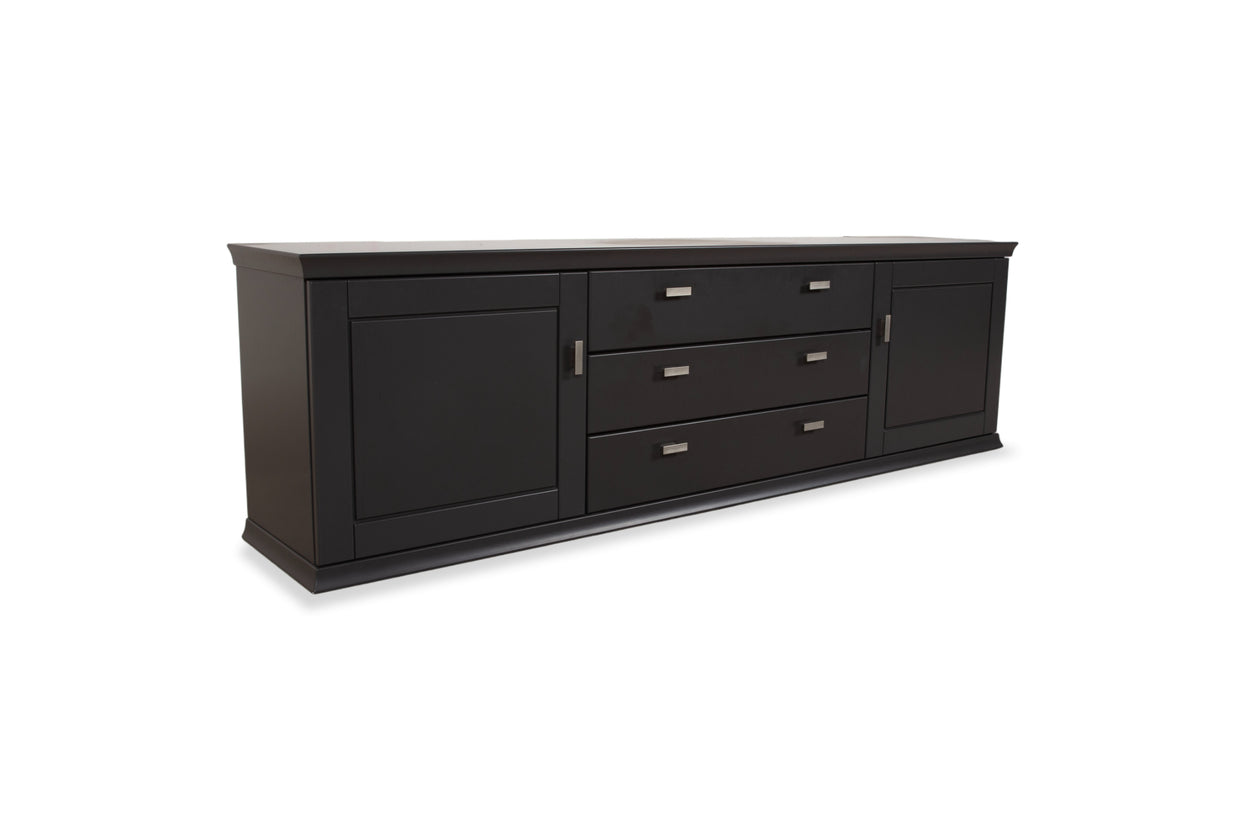 Musterring Holz Sideboard Schwarz Anthrazit 214 x 63 cm