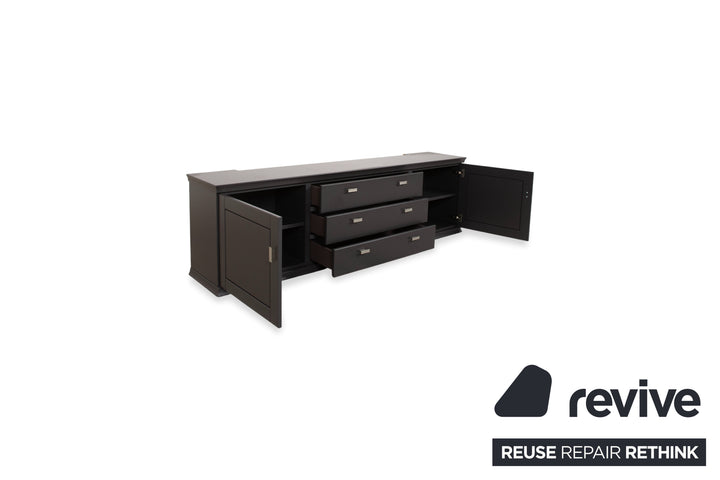 Musterring Holz Sideboard Schwarz Anthrazit 214 x 63 cm