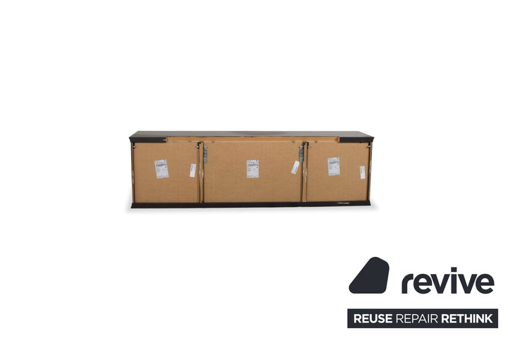 Musterring Holz Sideboard Schwarz Anthrazit 214 x 63 cm