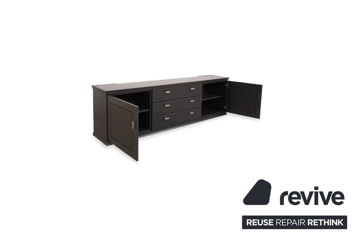 Musterring Holz Sideboard Schwarz Anthrazit 214 x 63 cm