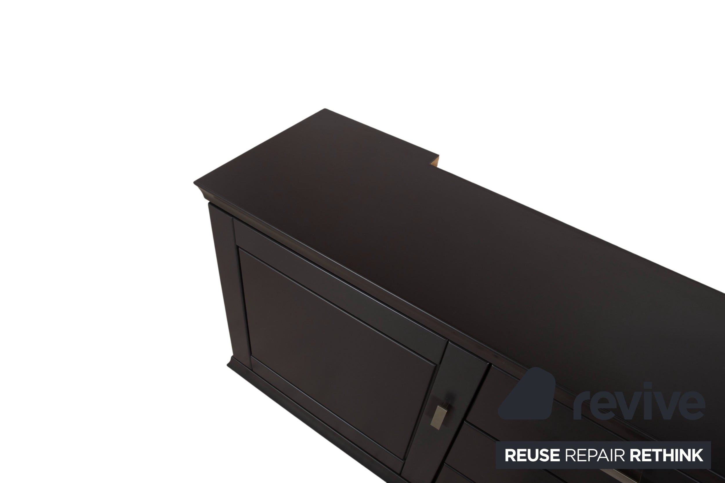 Musterring Holz Sideboard Schwarz Anthrazit 214 x 63 cm