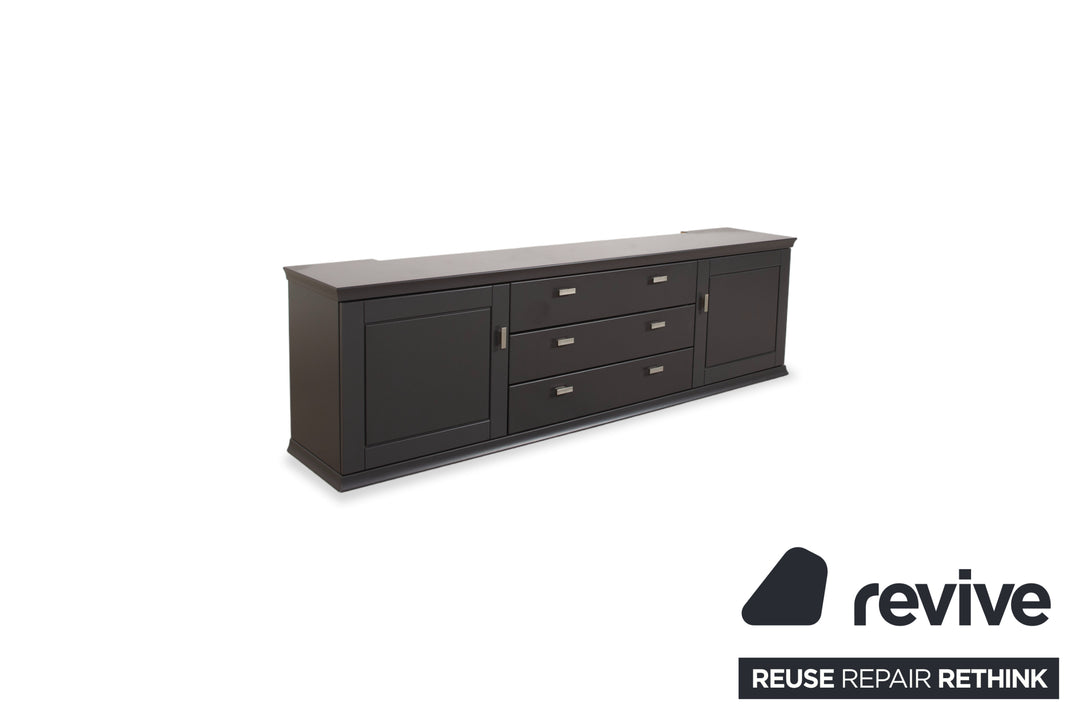 Musterring Holz Sideboard Schwarz Anthrazit 214 x 63 cm