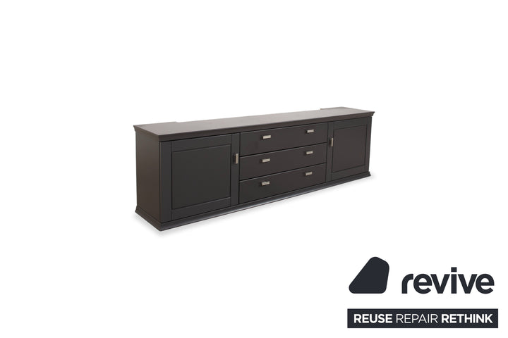 Musterring Holz Sideboard Schwarz Anthrazit 214 x 63 cm