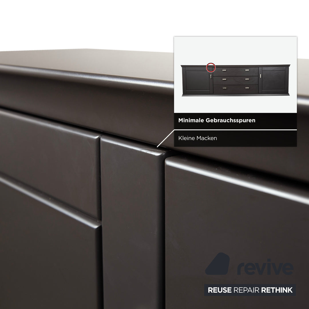 Musterring Holz Sideboard Schwarz Anthrazit