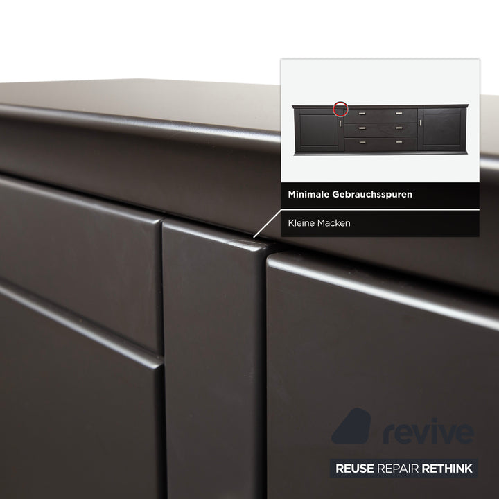 Musterring Holz Sideboard Schwarz Anthrazit