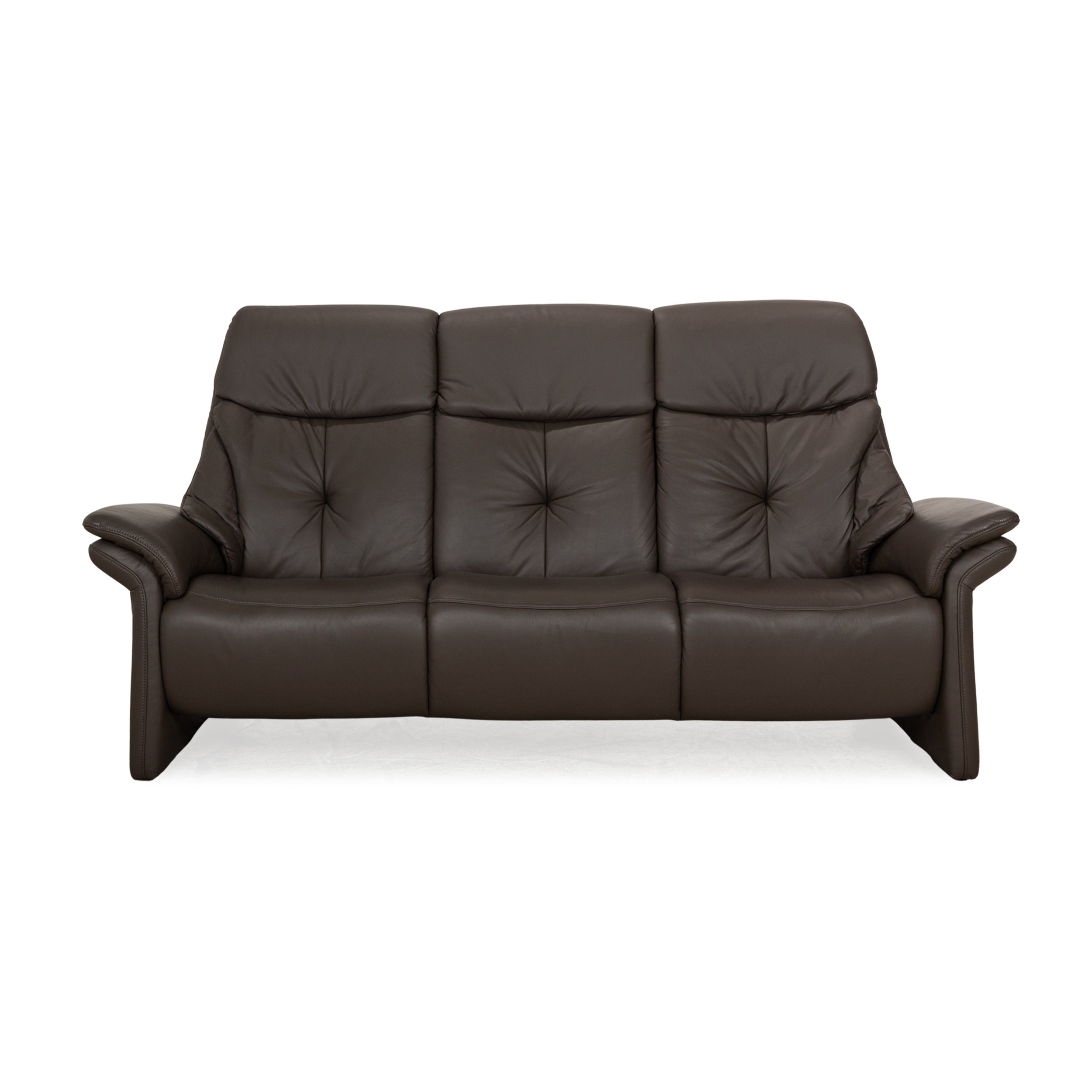 Musterring Leder Dreisitzer Braun Sofa Couch
