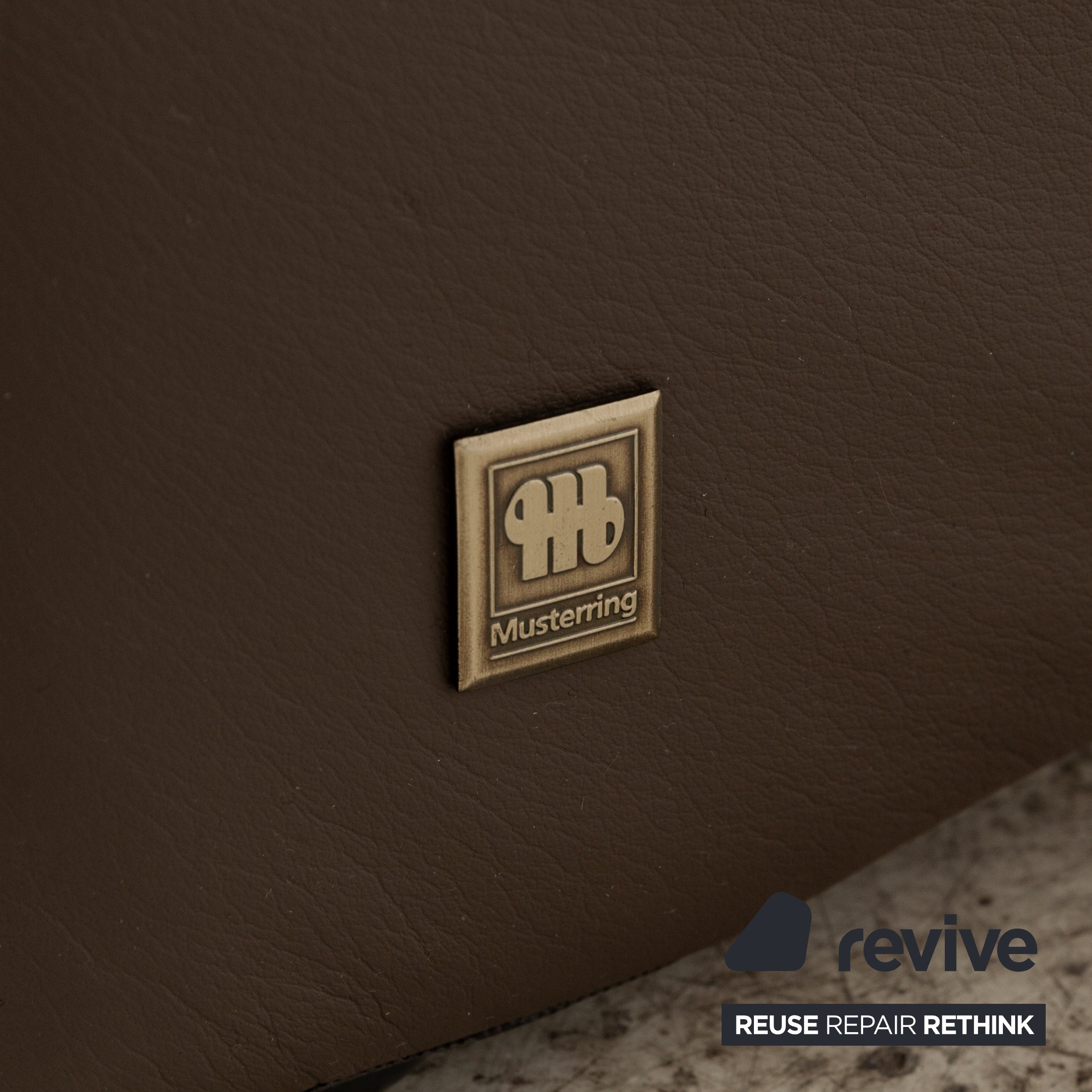Musterring Leder Dreisitzer Braun Sofa Couch