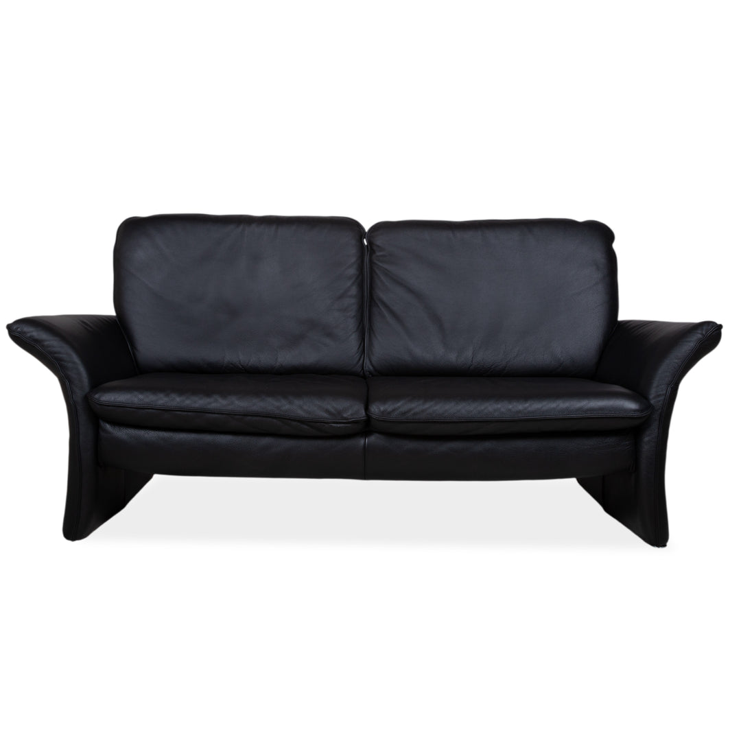 Musterring Leder Dreisitzer Schwarz Sofa Couch