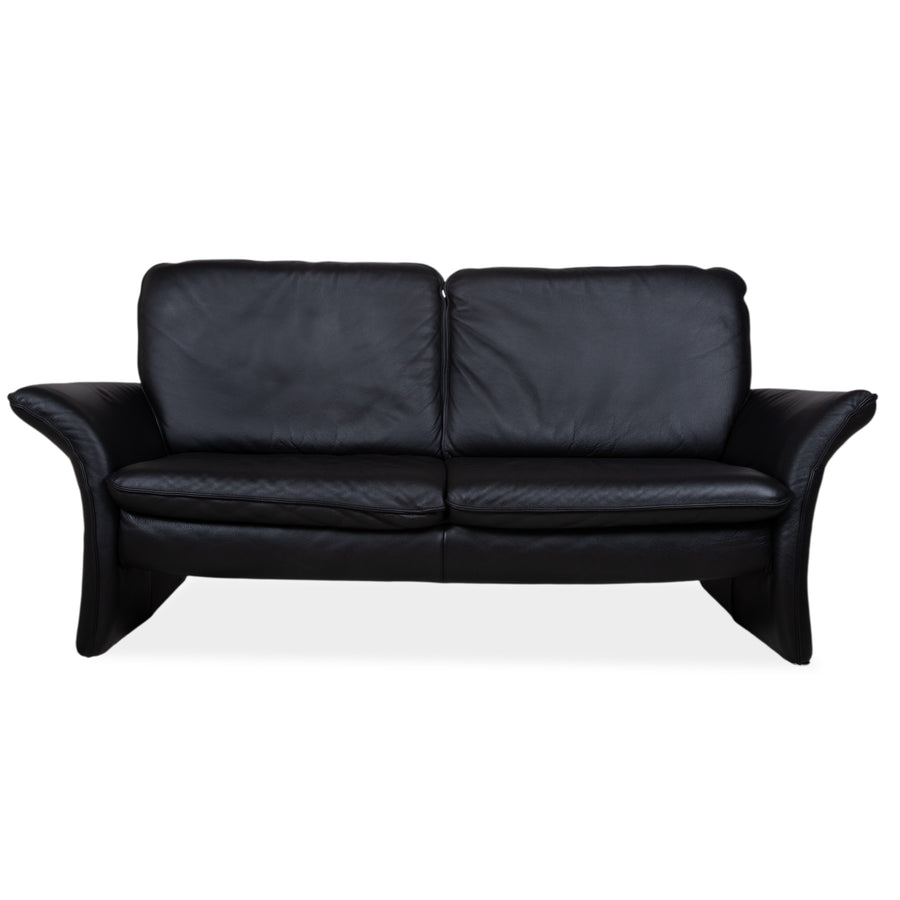 Musterring Leder Dreisitzer Schwarz Sofa Couch