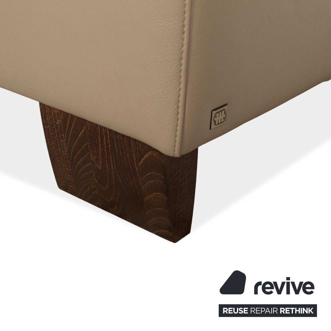 Musterring Leder Ecksofa Beige Taupe Sofa Couch