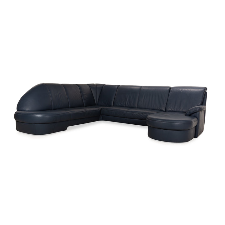 Musterring Leder Ecksofa Blau Recamiere Rechts Sofa Couch