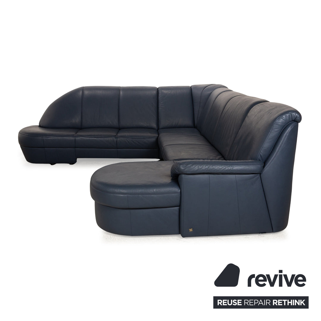 Musterring Leder Ecksofa Blau Recamiere Rechts Sofa Couch