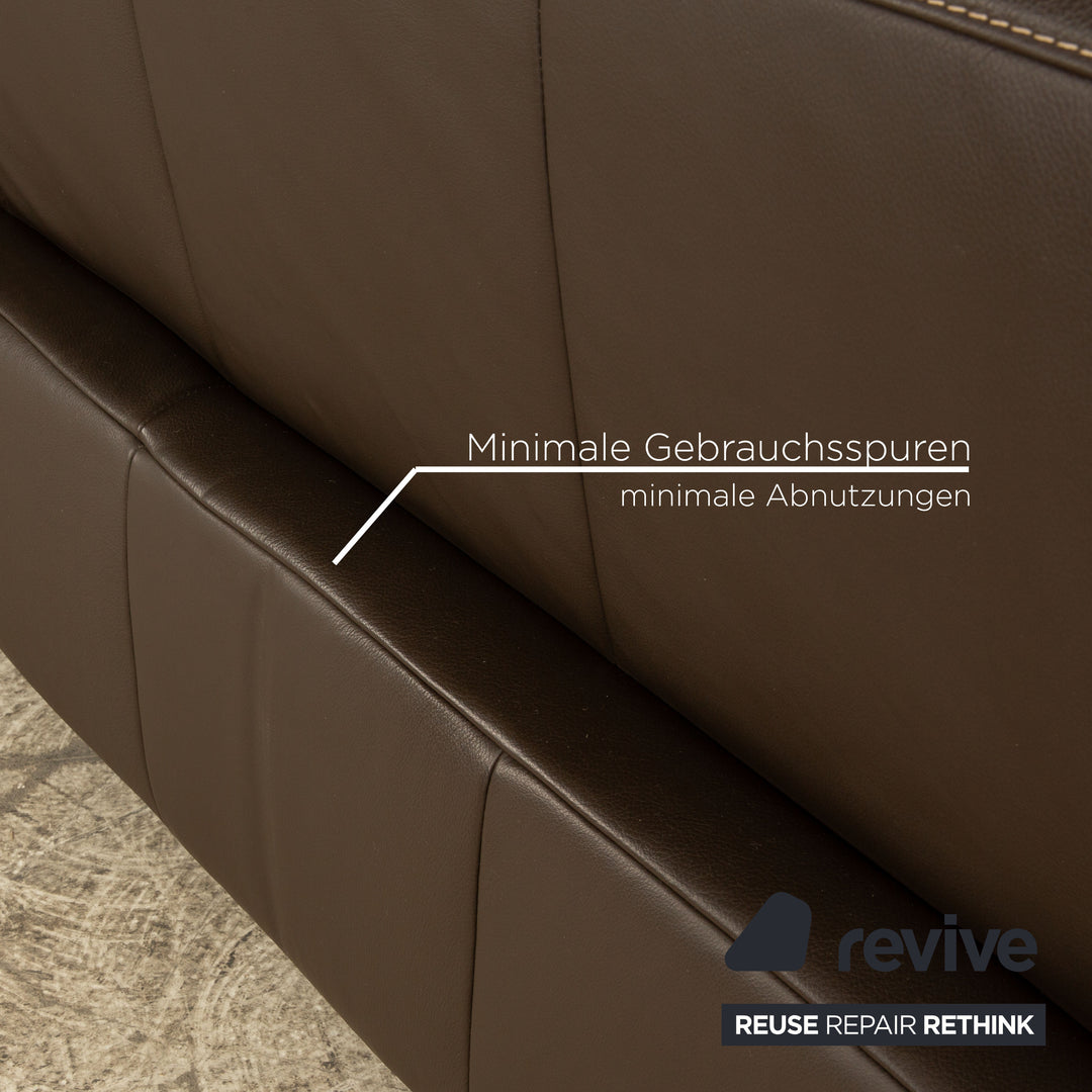 Musterring Leather Corner Sofa Brown Sofa Couch