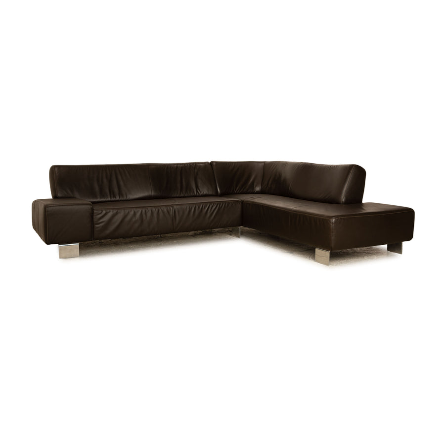 Musterring Leather Corner Sofa Brown Sofa Couch