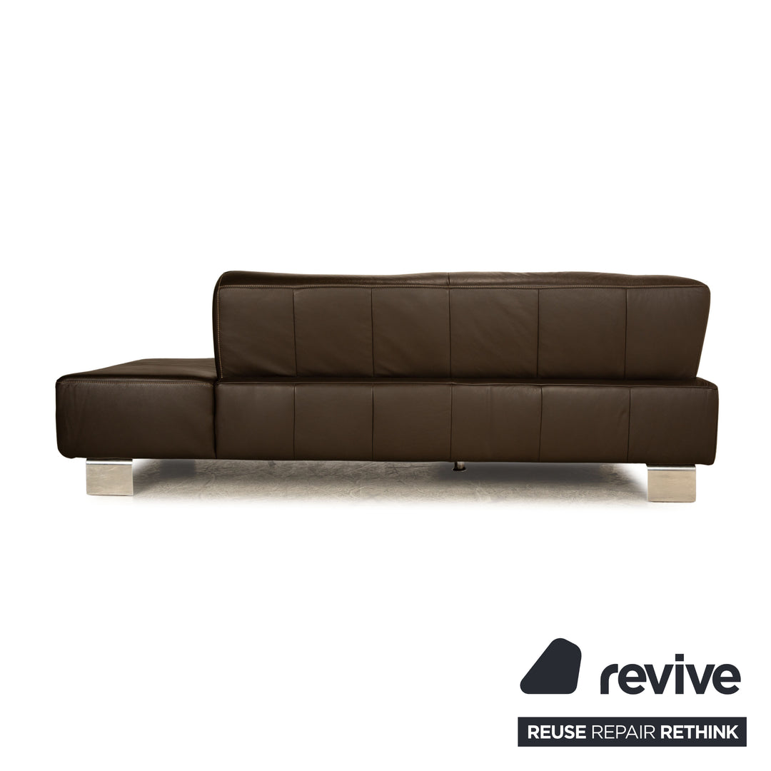 Musterring Leather Corner Sofa Brown Sofa Couch