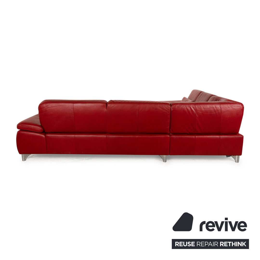 Musterring Leder Ecksofa Rot Sofa Couch