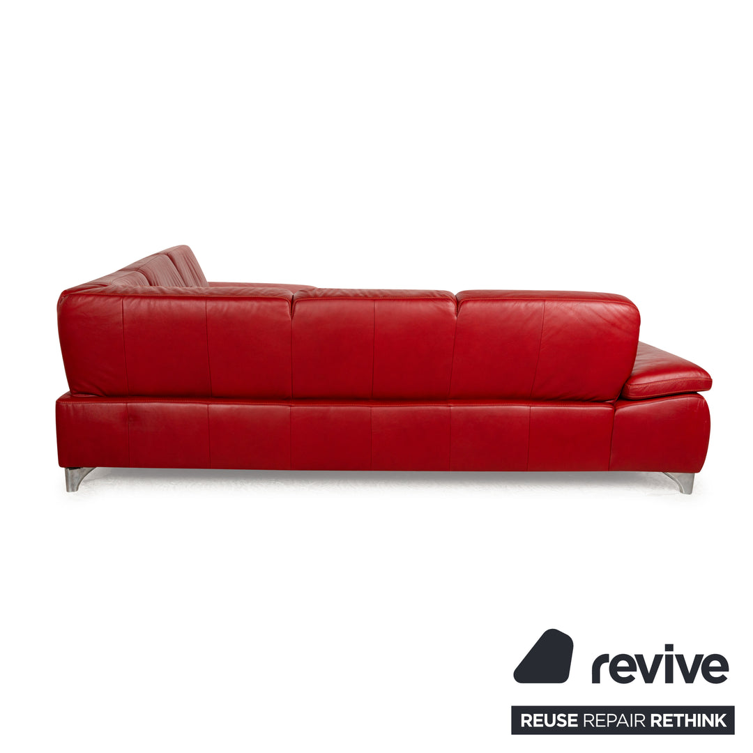 Musterring Leder Ecksofa Rot Sofa Couch