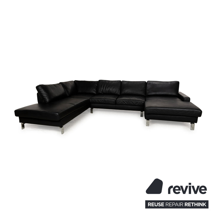 Musterring Leder Ecksofa Schwarz Recamiere Rechts Sofa Couch