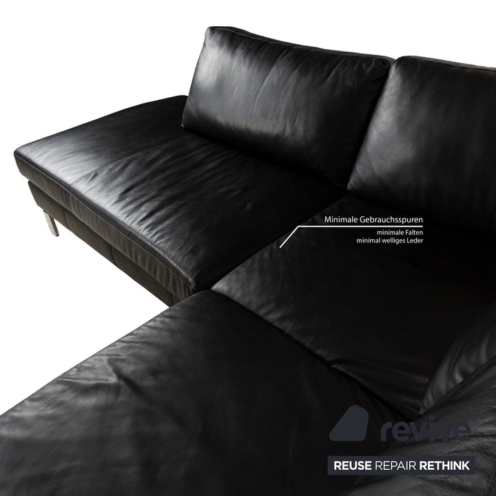 Musterring Leder Ecksofa Schwarz Recamiere Rechts Sofa Couch