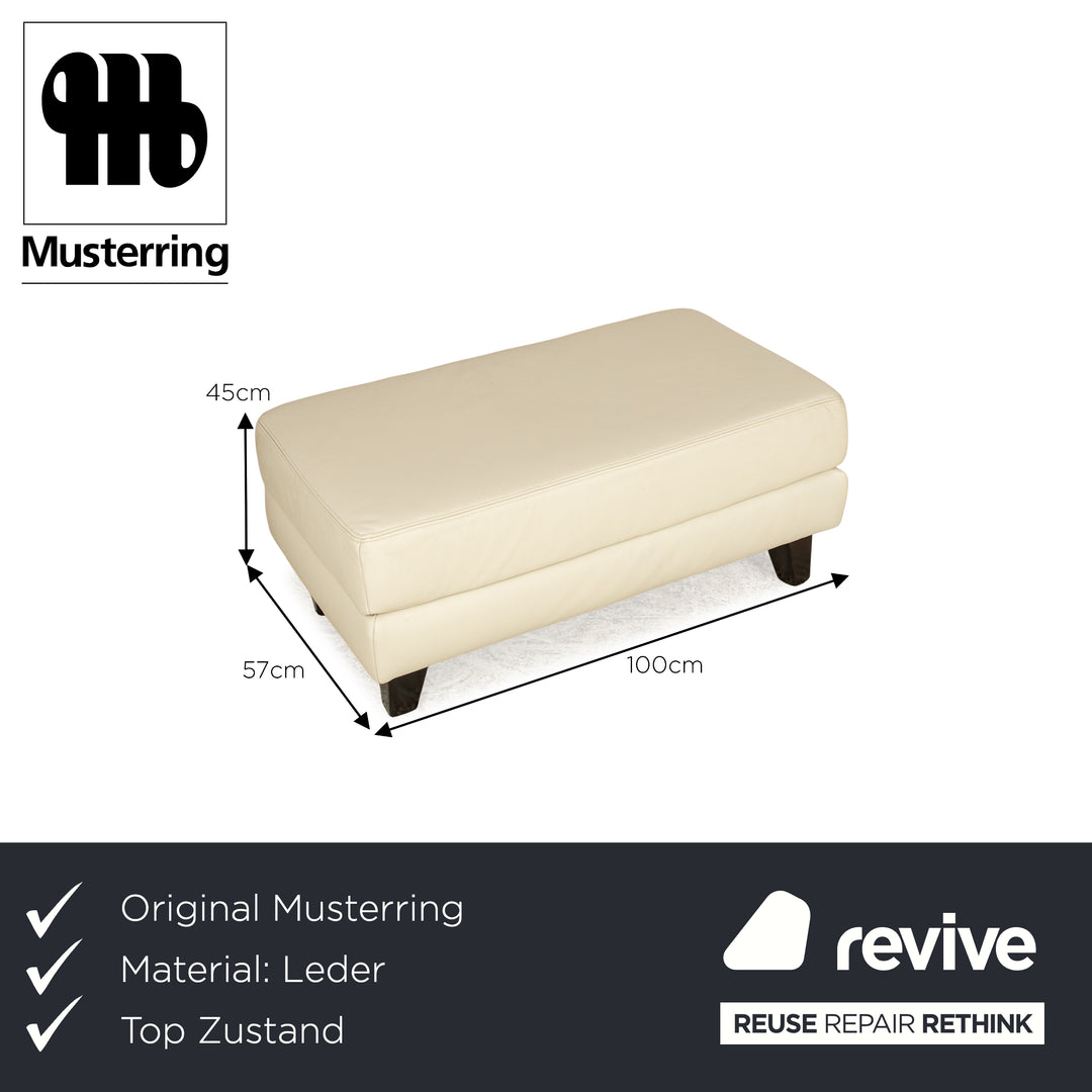 Musterring Leather Stool Cream