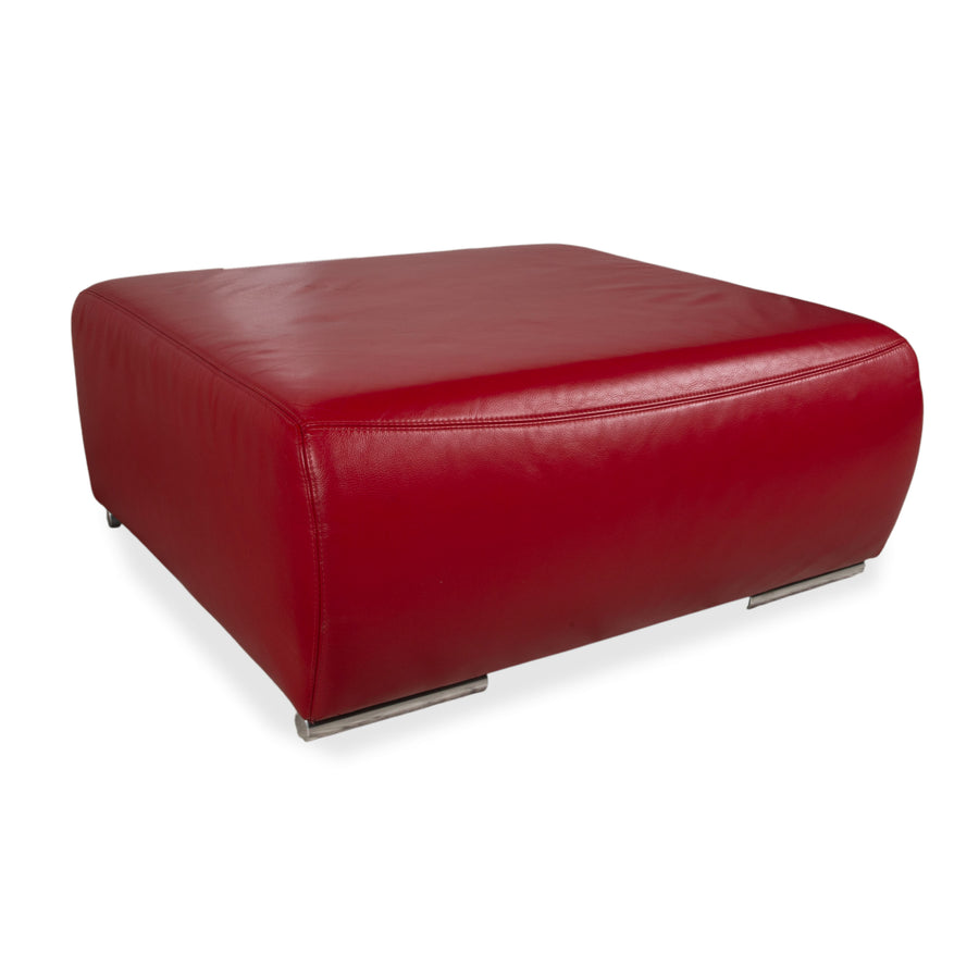 Musterring Leder Hocker Rot